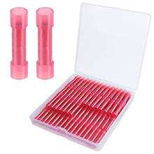 Load image into Gallery viewer, 100pcs PA66 Nylon 22-16 AWG Wire Connectors Electrical Crimp Butt Connector Fully Insulated Splice Wire Terminals Red