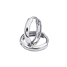 Load image into Gallery viewer, 14k White Gold 1.5mm Thickness Huggie Earrings (8 x 8 mm)