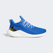 Load image into Gallery viewer, adidas Men's Alphaboost Running Shoe, Blue/Gold Metallic/White, 11.5 M US