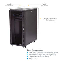 Load image into Gallery viewer, StarTech 25u 36in Knock-down Server Rack Cab