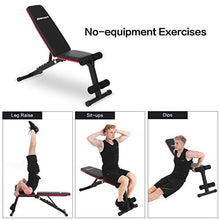Load image into Gallery viewer, Komsurf Adjustable Weight Bench Press, Foldable Workout Bench for Home Gym, Full Body Workout Strength Training, Exercise Equipment Body Gym System