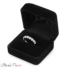 Load image into Gallery viewer, Clara Pucci 1.7 Ct Round Cut Pave Set Wedding Engagement Bridal Anniversary Band Ring 14Kt White Gold, Size 6