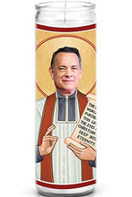Load image into Gallery viewer, Tom Hanks Celebrity Prayer Candle - Funny Saint Candle - 8 inch Glass Prayer Votive - 100% Handmade in USA - Novelty Celebrity Gift (Tom Hanks)