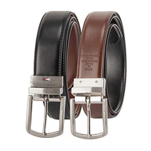 Load image into Gallery viewer, Tommy Hilfiger Men's Reversible Belt, Rich Black/Brown, Medium (34-36)