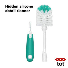 Load image into Gallery viewer, OXO Tot Bottle Brush with Nipple Cleaner and Stand (Teal (2-Pack))