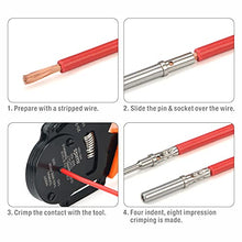 Load image into Gallery viewer, IWISS IWD-1620 Deutsch Size 16 Crimper, Solid Barrel Contact & Circular Connector Contacts Crimping Tool, 8 Indents Wire Crimper, AWG16 to AWG20