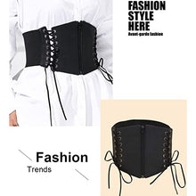 Load image into Gallery viewer, Y-YUNLONG Corset Bodysuit for Women Leather Lace Up Belt Corset Knitted Crop Top Women Boho Bustier Sexy Rave Outfit Ladies Clothe