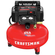 Load image into Gallery viewer, CRAFTSMAN Air Compressor, 6 Gallon, Pancake, Oil-Free with 13 Piece Accessory Kit (CMEC6150K)