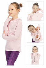 Load image into Gallery viewer, HMILES Girls Long Sleeve Shirt Hoodies SPF Active Tee Workout Running Yoga Pullover Tops with Thumb Holes Carat Pink 3-4Toddler