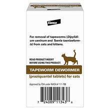 Load image into Gallery viewer, Elanco Tapeworm Dewormer (praziquantel tablets) for Cats, 3-Count Praziquantel Tablets for Cats and Kittens 6 Weeks and Older
