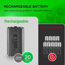 Load image into Gallery viewer, Rechargeable Battery Packs for Xbox One/Xbox Series X|S, 4 X 1500mAh Xbox one Controller Battery Packs, High Capacity Rechargeable Batteries with Charger for Xbox One/One S/One X/One Elite