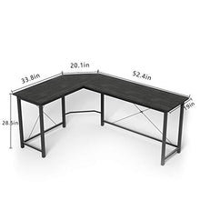 Load image into Gallery viewer, L Shaped Desk Corner Computer Desk Sturdy Computer Table Writing Desk Gaming Desk Workstation, Black