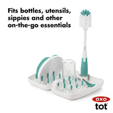 Load image into Gallery viewer, OXO Tot Travel Size Drying Rack with Bottle Brush- Teal