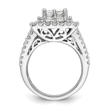 Load image into Gallery viewer, 14K White Gold Complete Diamond Cluster Engagement Ring for Women (4.361CT,H-SI2)