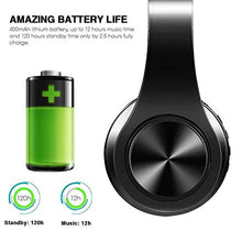 Load image into Gallery viewer, Wireless Headset with Mic, Foldable Bluetooth Headphone with 3.5mm Audio Jack, Built-in Noise Cancelling Microphone, Support for Plug-in Card, for PC, Phone(Black)