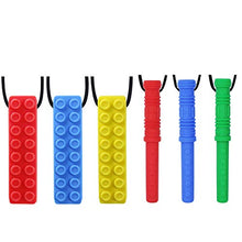 Load image into Gallery viewer, Chew Necklace by GNAWRISHING - 6-Pack - Perfect for Autistic, ADHD, SPD, Oral Motor Children, Kids, Boys, and Girls (Tough, Long-Lasting)
