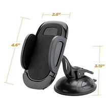 Load image into Gallery viewer, Scosche SUHWD-2PKXCES0 Select Suction Cup Phone Mount for Car with Adjustable Locking Lever and Phone Holder, Black (Pack of 2)