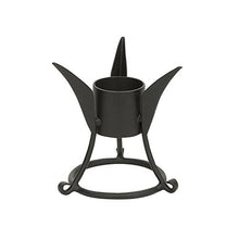 Load image into Gallery viewer, Achla Designs GBS-07 Trestle Gazing Ball Wrought Iron Globe and Toadstool Stand, Small, 7 3/4-in H, Black