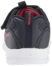 Load image into Gallery viewer, Reebok Boy's Rush Runner 4.0 Running Shoe, White/Vector Navy/Vector Red, 6 Toddler