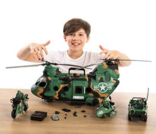 Load image into Gallery viewer, JOYIN 10-in-1 Army Helicopter Toys, Boys Military Toys, Including Helicopter with Realistic Light, Sound & Handle, Bruder Trucks, Boat, Motorcycle, Army Men Action Figures and Weapon Gears, Kids Gifts