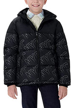Load image into Gallery viewer, maoo garden Boys Winter Coat Fake Down Puffer Jacket Fleece Lined Heavyweight Water Resistant Windbreaker Black 3-4Y