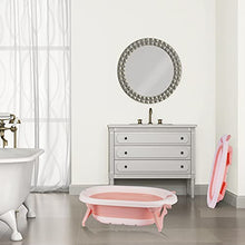Load image into Gallery viewer, Lovin&Hugin Baby Foldable Bathtub, Collapsible Baby Bathtub Newborn to Toddler with Ridge Protection pad, Baby Temperature Bathtub for Babies Girls, Pink