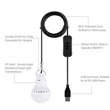 Load image into Gallery viewer, Onite USB LED Camping Light, Outdoor Light with Simple Switch, Also for Garage Warehouse Car Truck Fishing Boat Outdoor Portable LED Bulb, Emergency Light, or Children Bed Lamp, WarmWhite(Pack of 1)