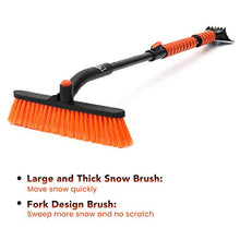 Load image into Gallery viewer, MATCC Car Snow Brush Removal Extendable with Ice Scraper and Foam Grip Detachable Snow Mover for Car Auto SUV Truck Windshield Windows