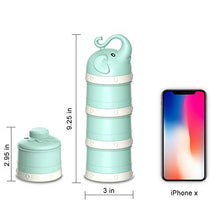 Load image into Gallery viewer, 1.ORIY Baby Milk Powder Formula Dispenser,Large Capacity,Non-Spill Twist-Lock Stackable Milk Powder Formula Container and Snack Storage for Travel,Powder Leakage Free,BPA Free,3 Compartment,Green