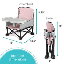Load image into Gallery viewer, Summer Infant Pop ‘n Sit SE Booster Chair, Sweet Life Edition, Booster Seat for Indoor/Outdoor Use – Fast, Easy and Compact Fold, Bubble Gum Color