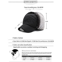 Load image into Gallery viewer, 3 in 1 Thermal Fur Lined Trapper Hat with Ear Flap for Men, Full Face Neck Warmer All-Around Windproof Warm Insulated Winter Baseball Cap Cycling Snow Ski Snowboard Bomber Hat,Black
