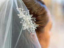Load image into Gallery viewer, Sppry Wedding Hair Clips (2 Pcs) - Rhinestone Pearl Hair Accessories for Bridal Women (Silver)