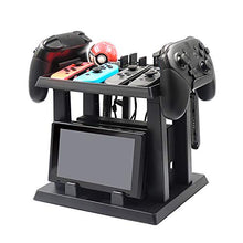 Load image into Gallery viewer, DeHasion Multifunctional Game Disk Storage Tower Holder Stand for Nintendo Switch Console Accessory 2 Poke Ball Plus Controllers Stand Holder