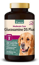 Load image into Gallery viewer, NaturVet – Glucosamine DS Plus - Level 2 Moderate Care – Supports Healthy Hip & Joint Function – Enhanced with Glucosamine, MSM & Chondroitin – for Dogs & Cats (120 Chewable Tablets)