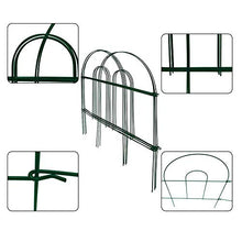 Load image into Gallery viewer, Amagabeli Decorative Garden Fence 18 in x 50 ft Rustproof Green Iron Landscape Wire Folding Fencing Ornamental Panel Border Edge Section Edging Patio Flower Bed Animal Barrier for Dog Outdoor Fences