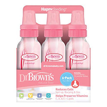 Load image into Gallery viewer, Dr. Brown's Girls' 6 Pack 8 oz. Bottles - 3 (8 oz.) Lavender - 3 (8 oz.) Pink - Natural Flow