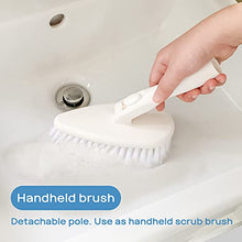 Load image into Gallery viewer, Qaestfy Shower Scrubber & Cleaning Brush Combo Tub and Tile Scrubber Cleaner Scrub Brushes with 51'' Long Handle Tool for Bathroom Bathtub Wall Mop Scrubbing Model QAE002