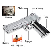 Load image into Gallery viewer, Qccx Toy Gun, Desert Eagle Guns Toy for Children, Building Block Guns That Shoot Compatible with Lego -529 Pcs