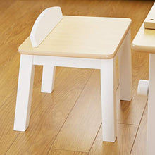 Load image into Gallery viewer, Guidecraft Arts and Crafts Center: Kids Activity Table and Drawing Desk with Stools, Storage Bins, Paper Roller and Paint Cups - Children's Wooden Learning Furniture