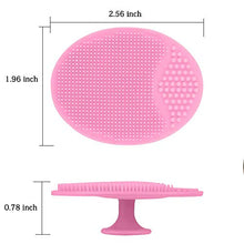Load image into Gallery viewer, Face Scrubbers Exfoliating Facial Cleansing Brush-Soft Silicone Bristle-Remove Dead Skin Toxins-Improves Lymphatic Functions Exfoliates Stimulates Blood Circulation for Sensitive/Delicate/Dry Skin