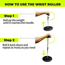 Load image into Gallery viewer, Wrist and Forearm Blaster, Muscle Strength Wrist Roller & Forearm Roller for Training with Soft Foam Grip Handles, Weight-Bearing Rope Training Fitness Equipment Anti-Slip for Gym and Home