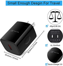 Load image into Gallery viewer, C Charger Fast Charging for Moto G Stylus/G Power/G Play 2021/E 2020/E20/One 5G Ace/G10/G30/G60S/G100/G Fast/G 5G Plus/G9 Power/G8 Play/G7 Plus, 38W QC 3.0 Rapid Car Adapter Wall Charger+2X C Cable