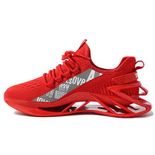 Load image into Gallery viewer, kokib Men's Walking Running Casual Shoes Mesh Athletic Sports Slip On Fashion Sneakers Lightweight Breathable All Red