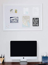 Load image into Gallery viewer, White Cork Board with Wooden White Frame 17x23"