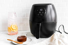 Load image into Gallery viewer, Chefman TurboFry 3.6 Quart Air Fryer Oven w/ Digital Touch Screen, Dishwasher Safe Flat Basket, Healthy Oil-Free Airfryer w/ 60 Minute Timer & Auto Shutoff, BPA-Free, Matte Black, Cookbook Included