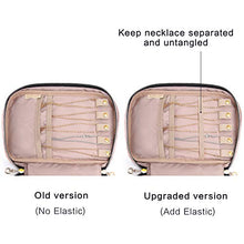 Load image into Gallery viewer, BAGSMART Jewelry Organizer Bag Travel Jewelry Storage Cases for Necklace, Earrings, Rings, Bracelet, Lake Blue