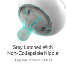 Load image into Gallery viewer, Nanobebe Flexy Silicone Baby Bottles, Anti-Colic, Natural Feel, Non-Collapsing Nipple, Non-Tip Stable Base, Easy to Clean - 3-Pack, Teal, 9 oz