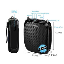Load image into Gallery viewer, Zoweetek Portable Rechargeable Mini Voice Amplifier with Wired Microphone Headset and Waistband, Supports MP3 Format Audio for Teachers, Singing, Coaches, Training, Presentation, Tour Guide