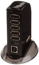 Load image into Gallery viewer, Amazon Basics 7 Port USB 2.0 Hub Tower with 5V/4A Power Adapter