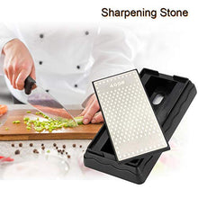 Load image into Gallery viewer, Sharpening Stone Two Sides Grit Kitchen Sharpening Tool Double Sides Stones Knife Non-Slip Case Lapping Stone